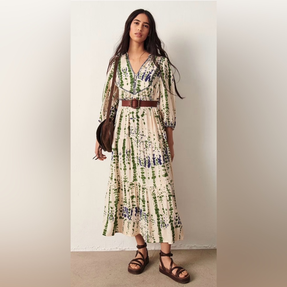 ba&sh Isolde Tiered Maxi Dress - Size Small